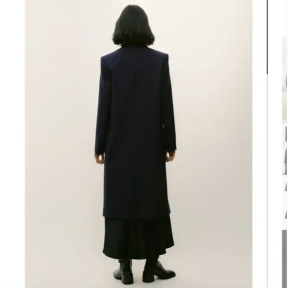 The Zarouhi Blue Wool Coat